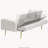 69 Inch Soft Teddy Fleece Adjustable Beige Sofa Bed for Small Spaces-129753420