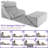 Alwyn Home 7pcs Bed Wedge Pillow Set Adjustable Back Neck Leg Support Memory Foam Grey