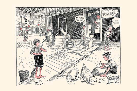 « samedi matin » par clare briggs, reproduction d’art
