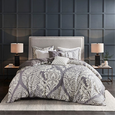 Ensemble de housse de couette pour lit double / grand lit 6 pièces avec design et confort moelleux pour une chambre douillette
