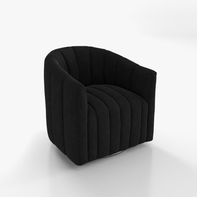 Annelotte Velvet Swivel Barrel Chair
