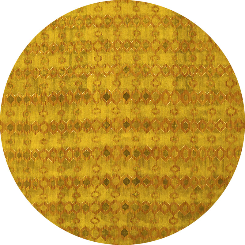 Hameedio Washable Abstract Indoor Rug, Round 6'