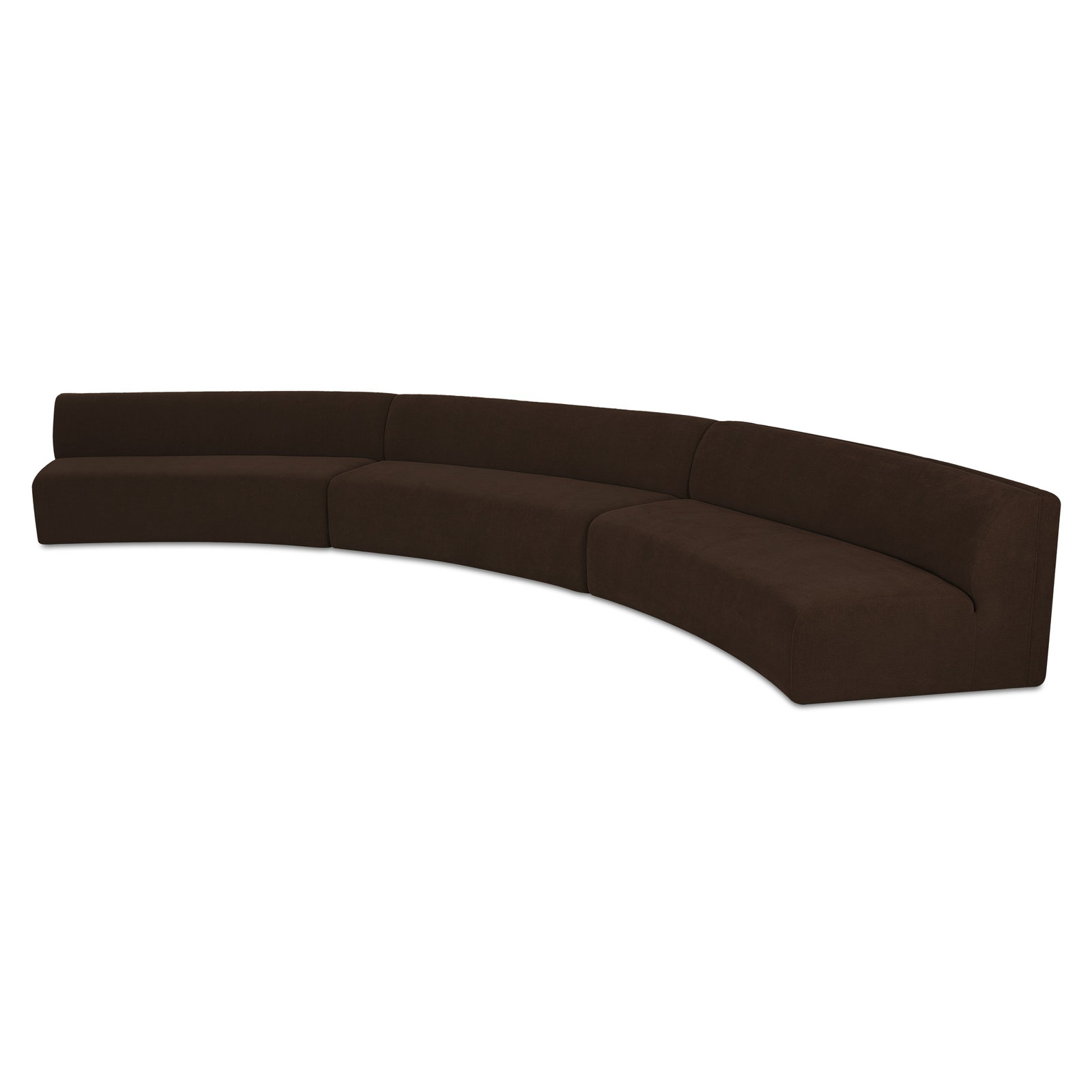 Remi Modular Corner Sectional, 28.3" H x 242.1" W x 39" D, Brown Polyester