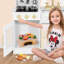 Cuisine de jeu en bois pour enfants avec rideaux Joyldias