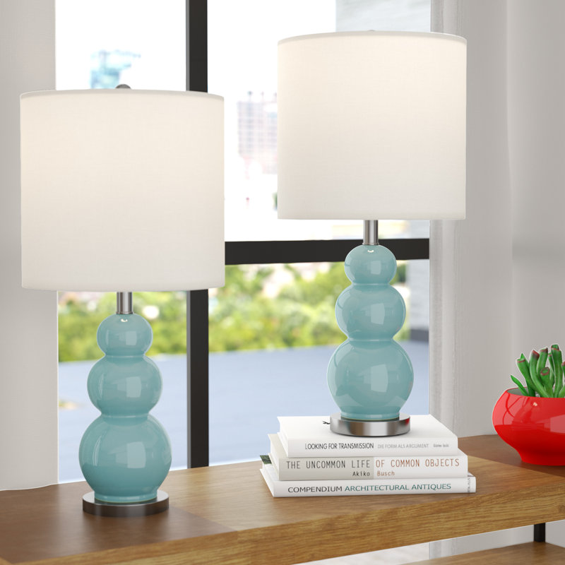 Moorer Ceramic Table Lamp, Blue