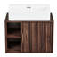 Armoire murale 24 po en noyer avec lavabo en céramique 1 porte-131634498