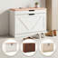 Banc de rangement rembourré pour chaussures avec armoire à 2 niveaux-1700950010