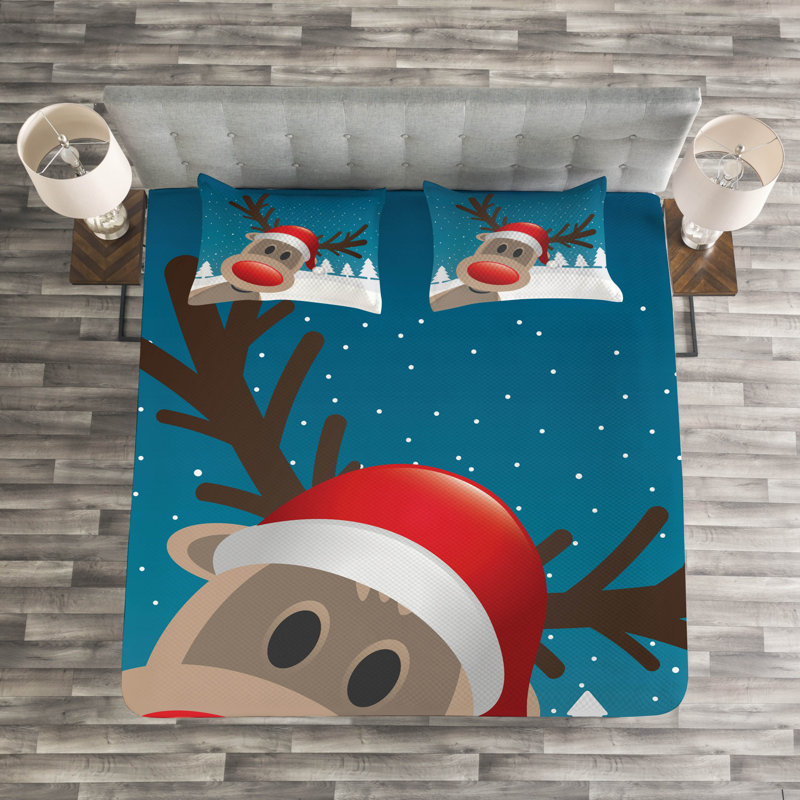 No Pattern Bedspread with Pillow Shams, 220 x 264 cm