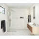 Venus 34 in. x 86.75 in. Fully Frameless Arched Single Fixed Shower Panel