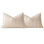 Coussin lombaire rayé texturé beige clair avec insert 12 po x 20 po - Coussin décoratif moderne pour canapé, maison et maison de campagne neutre, paquet de 2