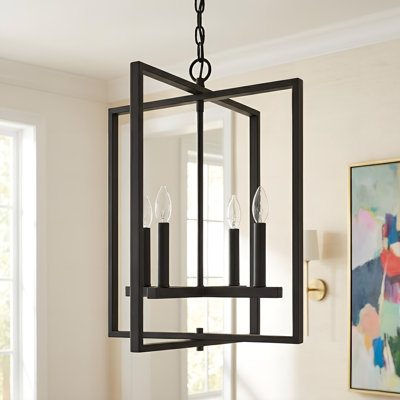 4 - Light Steel Dimmable Retro Industrial Chandelier