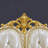 European Solid Wood Wood Carved Leather Chair Leather Armchair