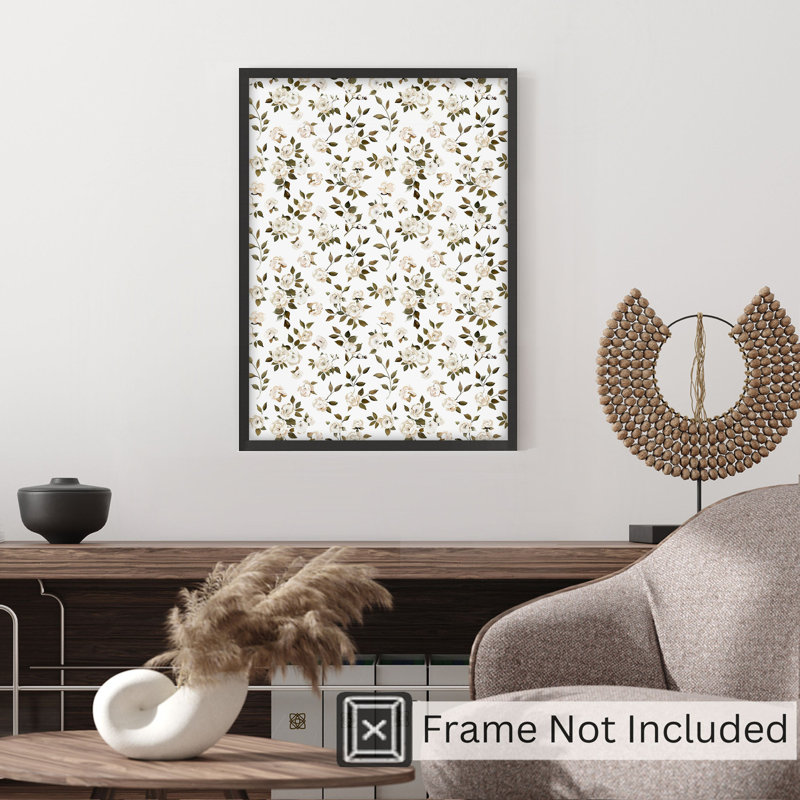 Impression florale à motif floral, H 36 po x l 24 po