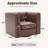 Cephus  34.7'' W Swivel Chair Channel Tufted Faux Leather Vanity Armchair Accent Chair-1283283943