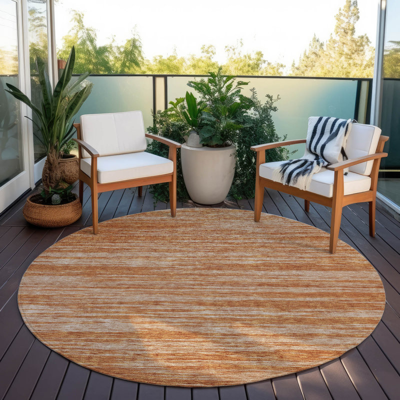 Tapis Aleid avec envers antidérapant, Rond 8 pi