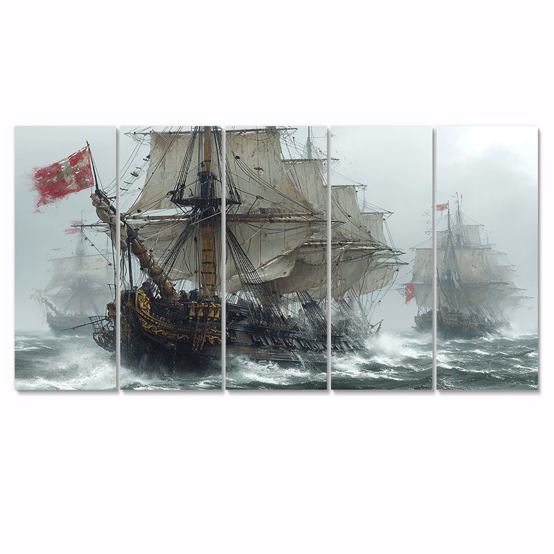5 pièces d'art nautique pour salon, H 28 po x l 60 po
