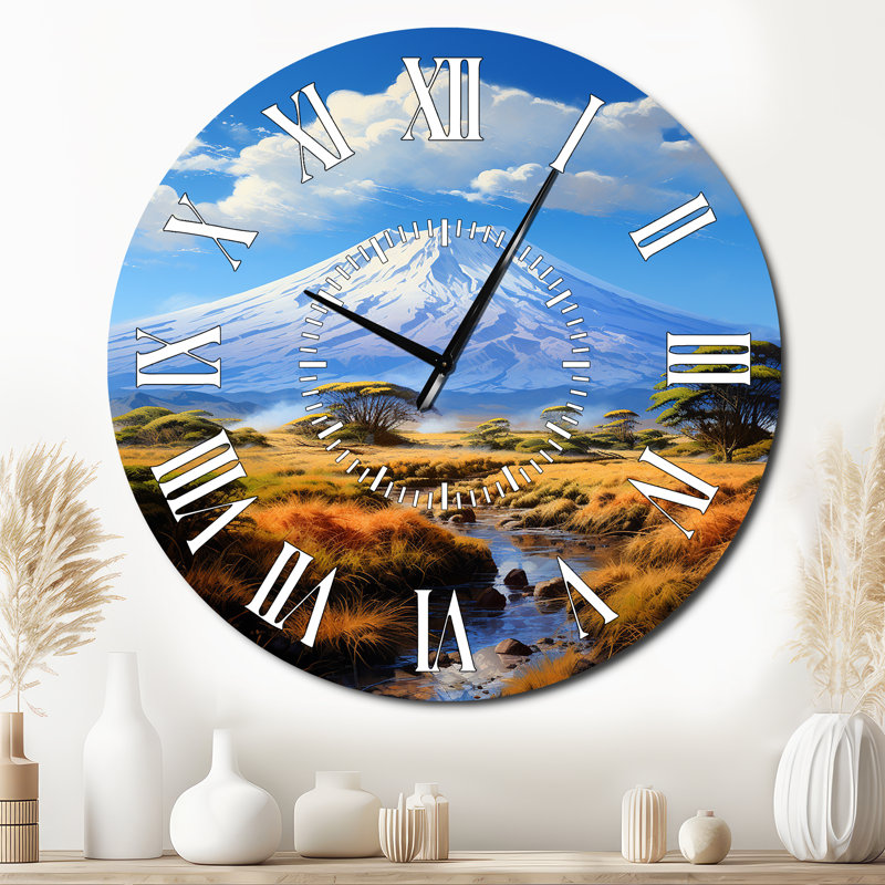 Kilimandjaro africain - Horloge murale, Surdimensionné