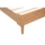 Grand lit en bois avec tête de lit tapissier de style piano, lit en bois avec cadre de lit renforcé, blé