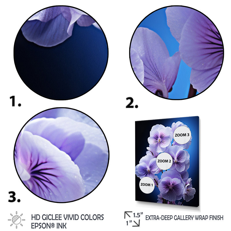 Fleurs murales mauves murmurant des pensées noires - décoration murale florale, H 44 po x l 34 po x P 1,5 po