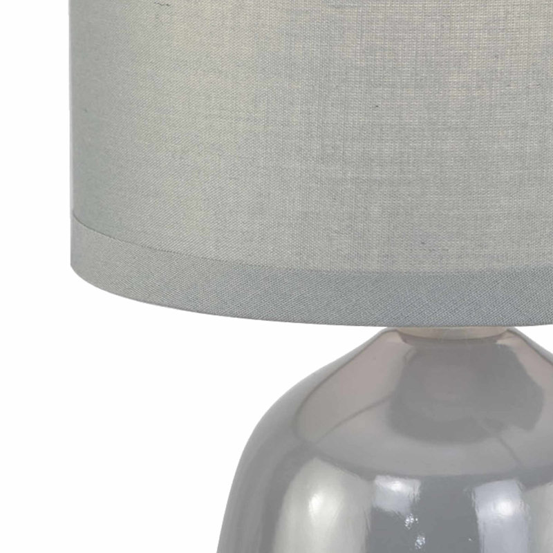 Mellisha Ceramic Table Lamp, Grey Glaze, Grey