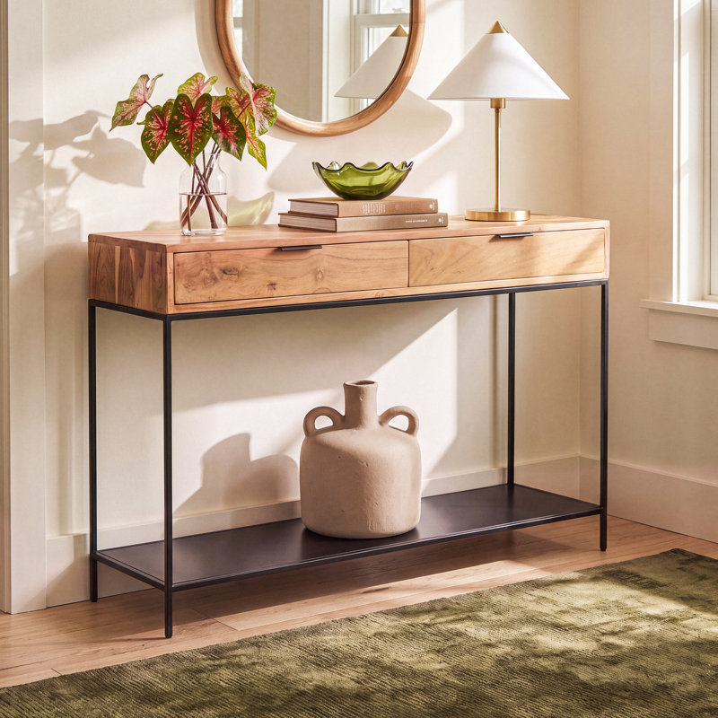 Theo 48'' Solid Wood Top Console Table