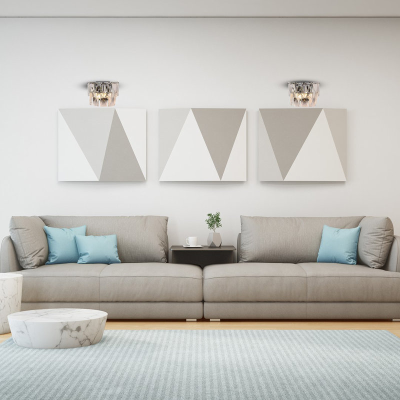 Chelsea Steel Flush Mounted Sconce, Silver
