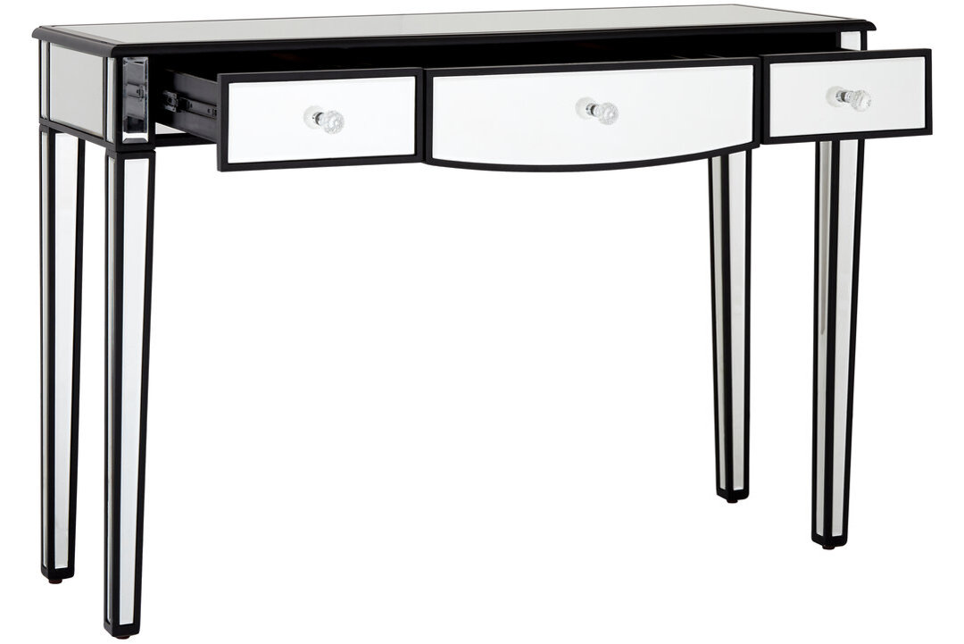 120cm Glass Top Console Table