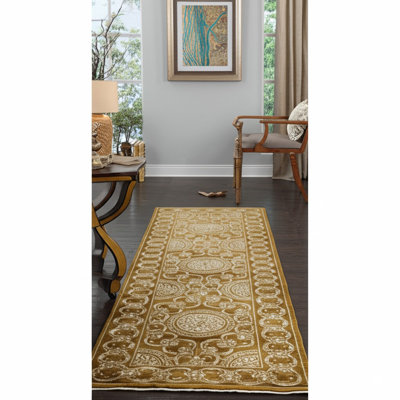 Bragg Brown Hand Knotted Afghan Wool Area Rug