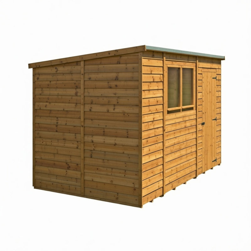 Garden Value 10 Ft X 6 Ft Overlap Pent Shed