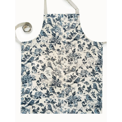 Tablier indigo French Home Chèvrefeuille