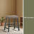 Set Of 2 Rustic Counter Stools, 25-Inch Backless Wooden Farmhouse Barstools With Faux Leather Seat, Distressed Finish, Space-Saving Design-626692735