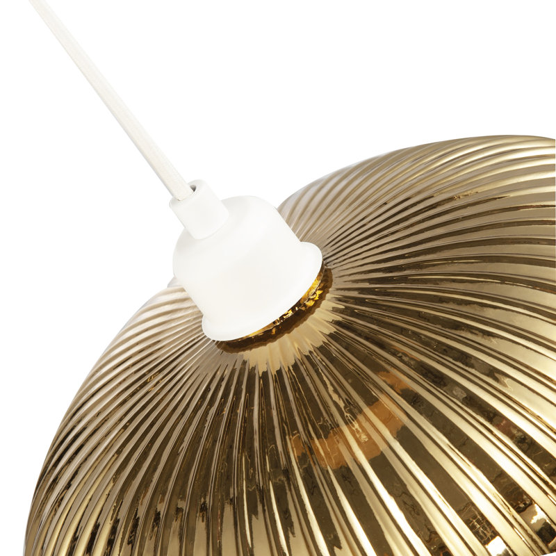 17cm H Glass Bowl Pendant Shade ( Screw On ), Gold