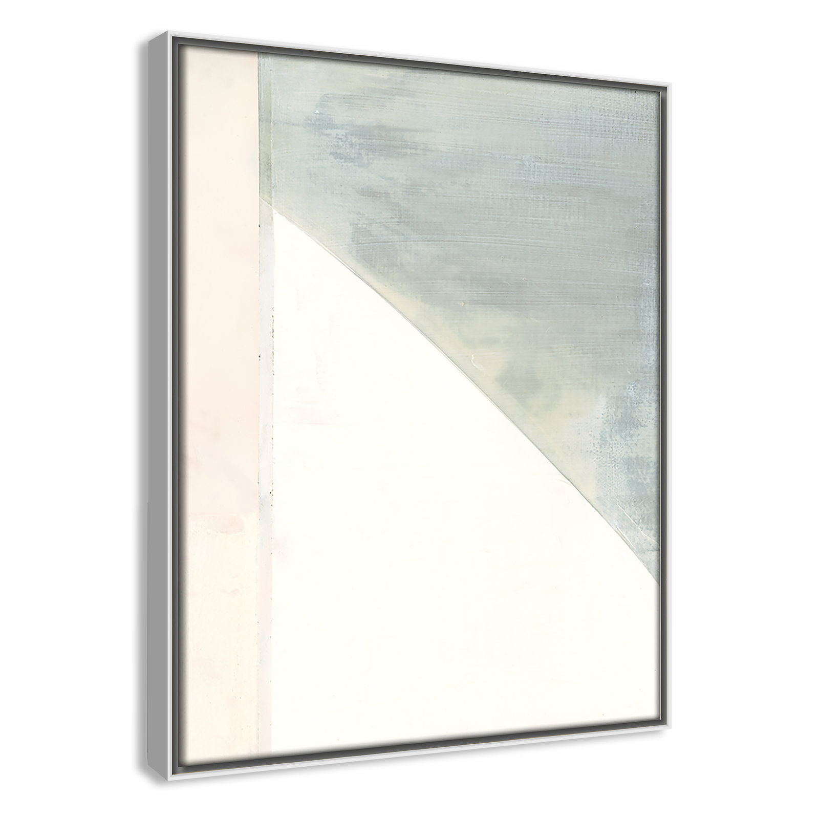 Alexandria "In Neutral I" Painting by Cartissi, White Framed Canvas, 15.5" H x 12.5" W x 2" D