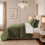 3-Piece King Velvet Coverlet Mini Set,Green