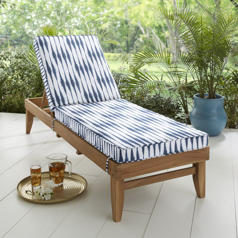 Rialto Outdoor 3'' Chaise Lounge Seat / Back Cushion, 25"W x 78" H