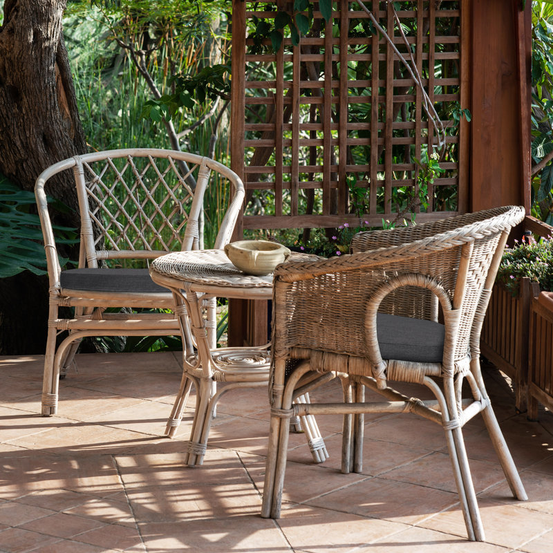 Outdoor Rounded Dining Seat Cushion, Slate Grey