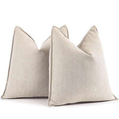 Pack Of 2 Couch Throw Pillow Covers 18X18 Inch Farmhouse Decorative Pillow Covers With Stitched Edge Soft Chenille Solid Dyed Spring Pillow Covers For -  PSA LABORATORY FURNITURE LLC, ZTB0C7838DKH