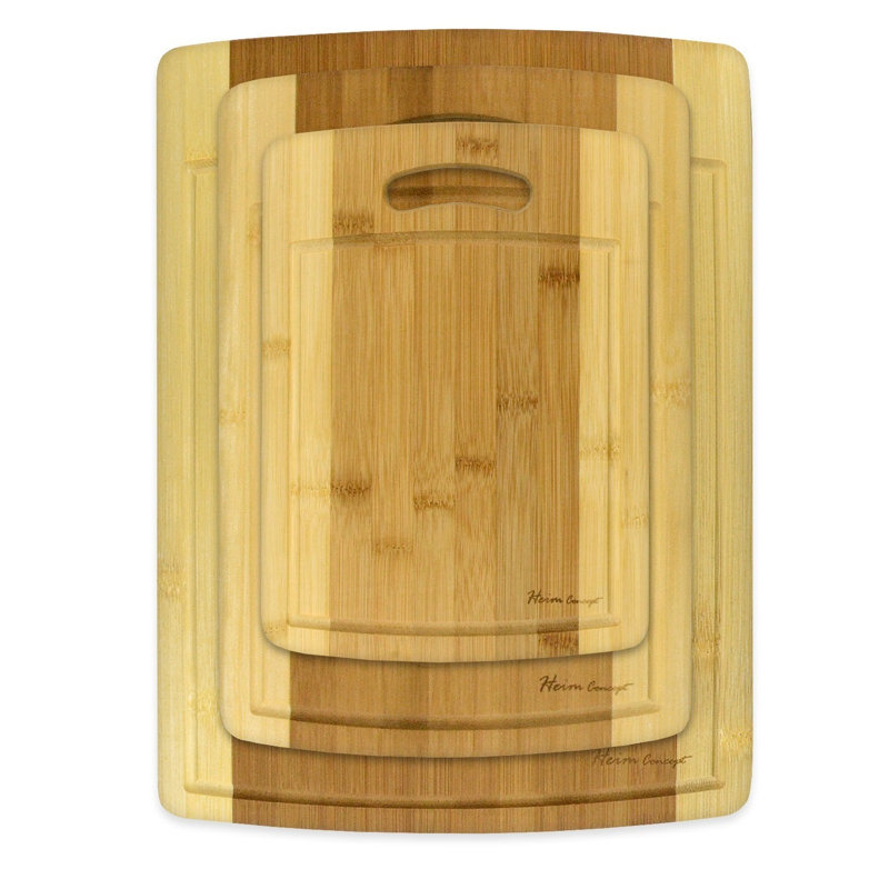 3 Piece Bamboo Cutting Board Set