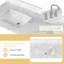 Comptoir de salle de bain simple 61 po en pierre de quartz avec lavabo double - pour meuble-lavabo, sans armoire