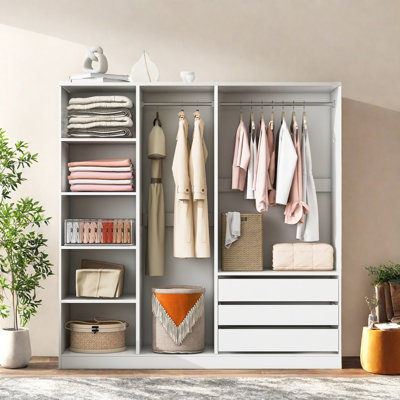 67.1" W Freestanding Closet System With Drawers