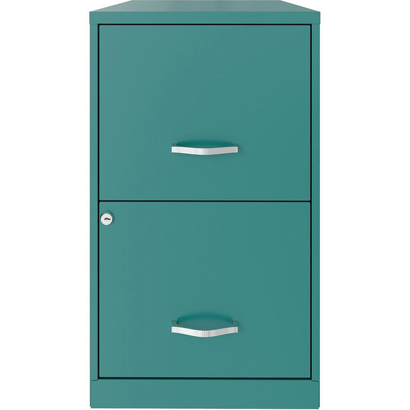 2-Drawer File Cabinet with 2 File Drawers for Smooth-Glide Suspension, Files & Folders, Teal
