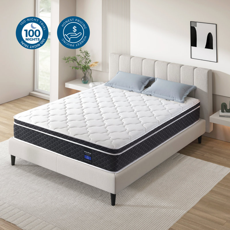 Inofia Pillow Top Pocket Sprung Mattress, Small Double (4')