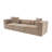 Elegant 3-Seat Sofa, Cappuccino, 106.3 x 25.6 x 37.4 inches | 100% Hornbeam Frame, 100% Linen Fabric, 32 DNS Foam for Comfort | Sturdy Plastic Legs, Perfect for Living Room & Modern Spaces, Stylish Design-343473003