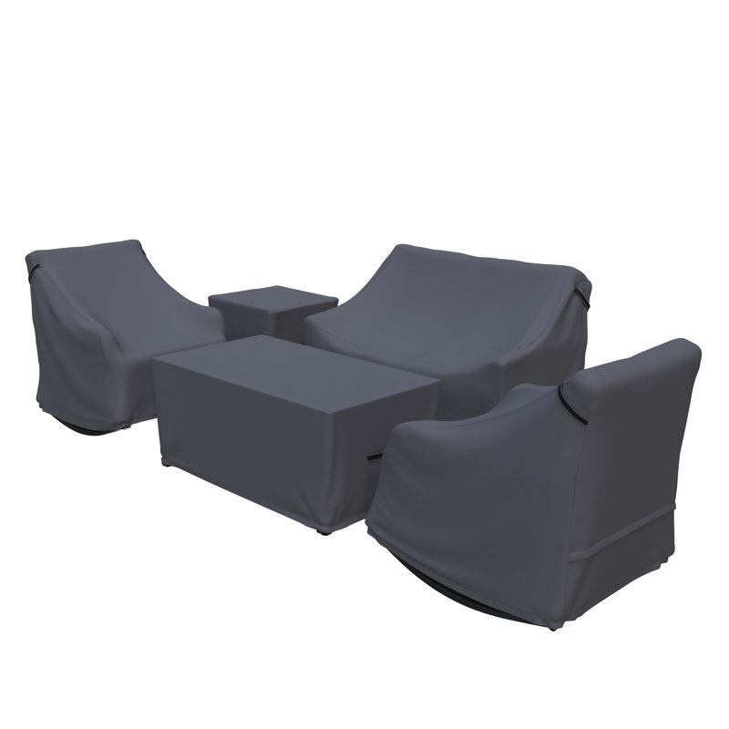 Strachan 5- Piece Outdoor Conversation Sets Group Seating Patio Furniture Covers