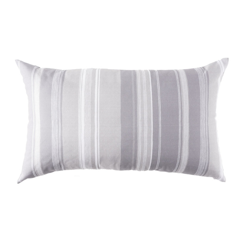 Housse et insert de coussin rectangulaire blanc / gris clair / gris foncé