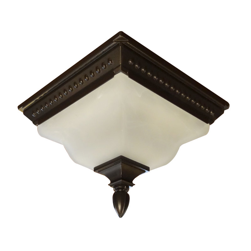Morlan Glass Flush Mount, Oil Rubbed Bronze