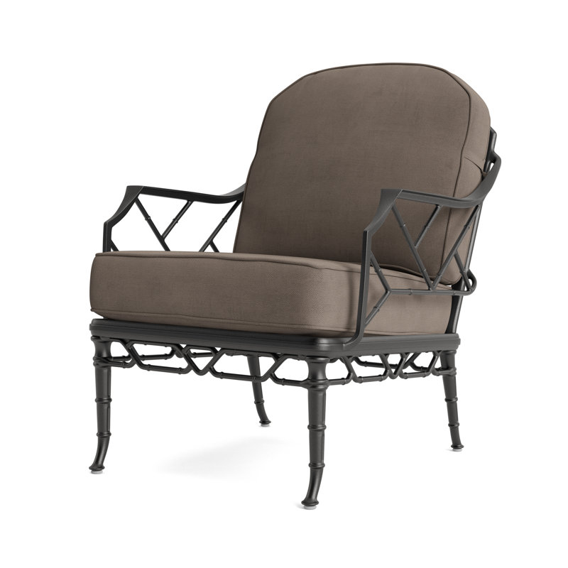 Calcutta Outdoor Lounge Chair, Fusion Natural, Textured Pewter