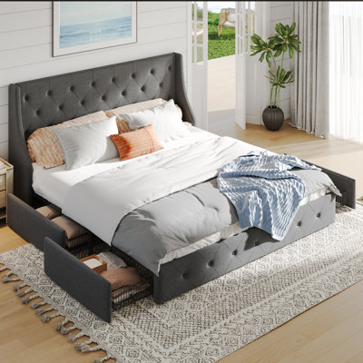 Lit plateforme tapissier Brij