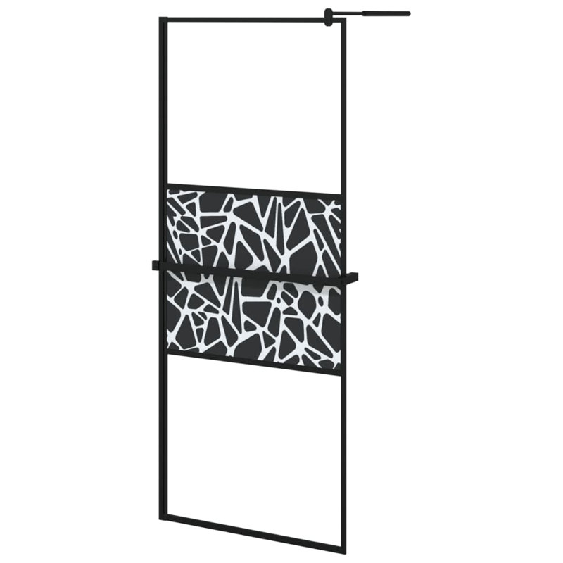 Cabine de douche rectangulaire encadrée l 31,5 po x H 76,8 po, Noir