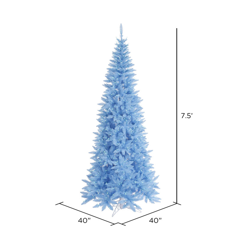 Lighted Artificial Fir Christmas Tree, 7.5' H